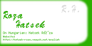 roza hatsek business card